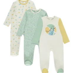 Set van 3 pyjama's met fantasie voor babyjongen met verschillende openingen volgens de leeftijd
