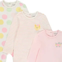Set van 3 pyjama's met fantasie voor meisjes met verschillende openingen afhankelijk van de leeftijd