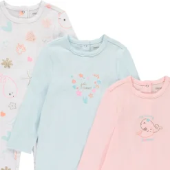 Set van 3 pyjama's met fantasie voor meisjes, verschillende openingen afhankelijk van de leeftijd