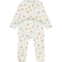 Set van 3 pyjama's met leeuwenmotief voor babyjongens met verschillende openingen afhankelijk van de leeftijd