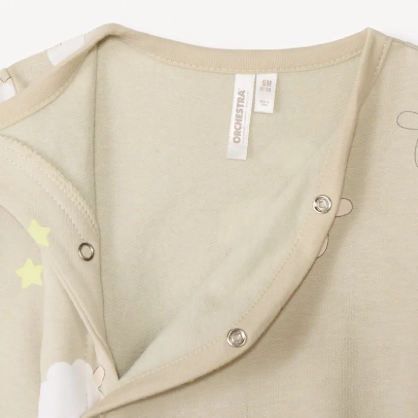 Set van 2 pyjama's met schapenprint voor baby met verschillende sluitingen volgens leeftijd