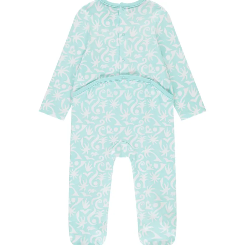 Set van 2 pyjama's met vakantiethema's voor babyjongen met verschillende openingen afhankelijk van de leeftijd