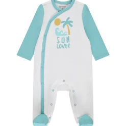 Set van 2 pyjama's met vakantiethema's voor babyjongen met verschillende openingen afhankelijk van de leeftijd