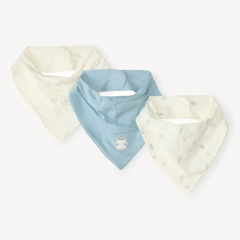 Set van 3 robotpatroon bandana slabben