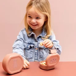 Set van 2 roze nestbare lunchboxen Mrs. Cat