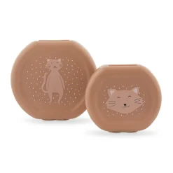 Set van 2 roze nestbare lunchboxen Mrs. Cat