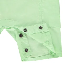 Set van salopette in effen groen met t-shirt met korte mouwen en fantasieprint voor babyjongens