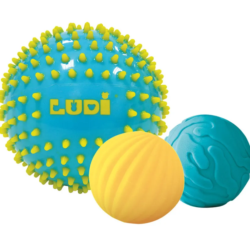 Set van 3 sensorische ballen - Blauw