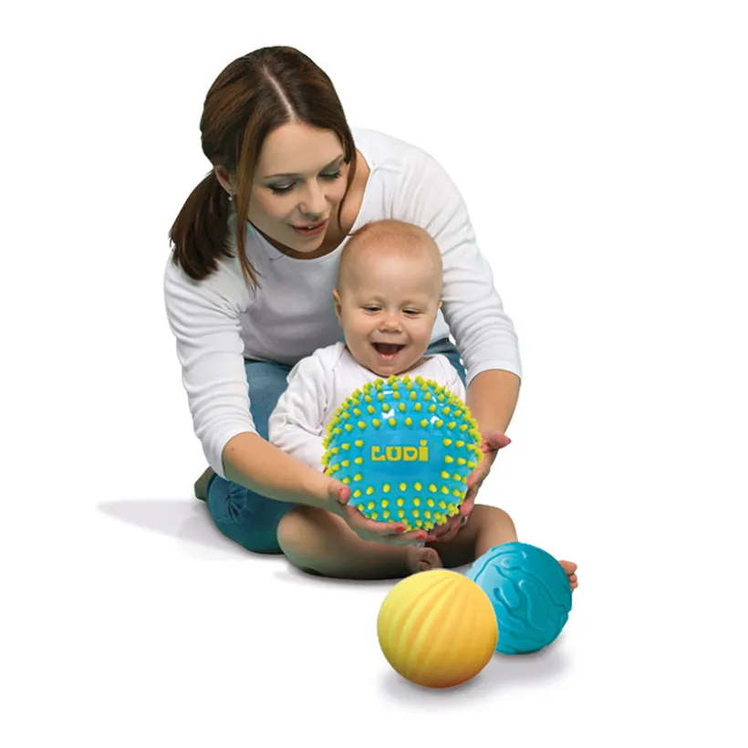 Set van 3 sensorische ballen - Blauw