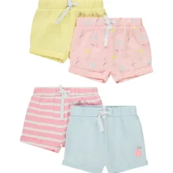 Set van 4 shorts in jersey slub meisjes