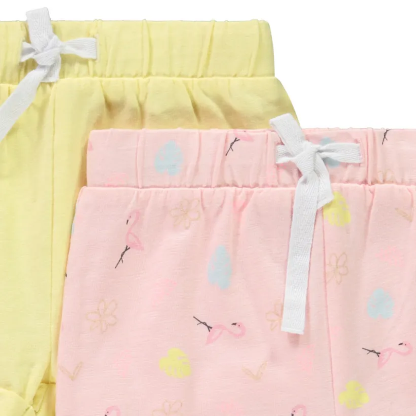 Set van 4 shorts in jersey slub meisjes