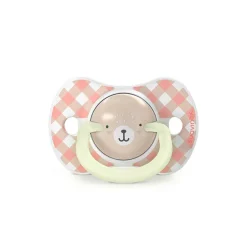 Set van 2 silicone fopspenen SX Pro 0-6M Wild&Free dag/nacht roze