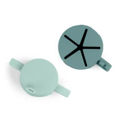Set van 2 siliconen bekers Deer friends blauw