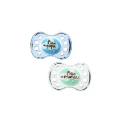 Set van 2 siliconen fopspenen 6+ maanden – nachtcollectie