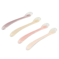 Set van 4 siliconen lepels Miamix - roze