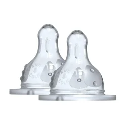 Set van 2 siliconen spenen 3 snelheden + 6 maanden speciale dikke vloeistoffen - Initiation +