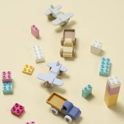 Set van siliconen vrachtwagen + vliegtuig 11 cm Blauw