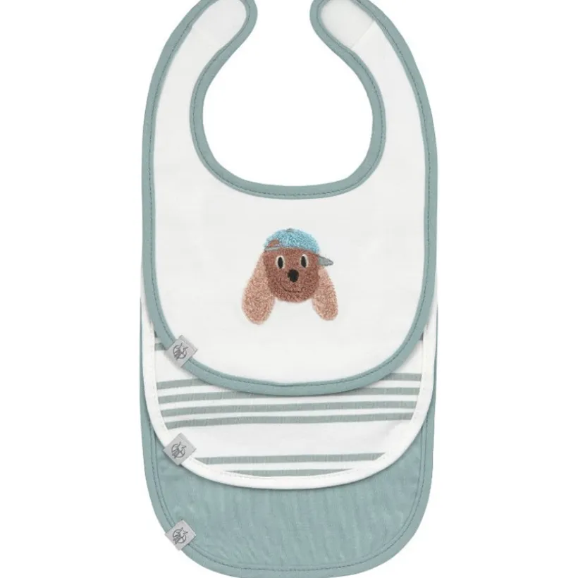 Set van 3 slabbetjes geboorte Tiny Team Dog