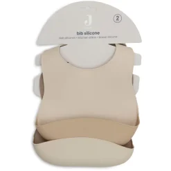 Set van 2 slabbetjes silicone et opvangbakje Natural Shades