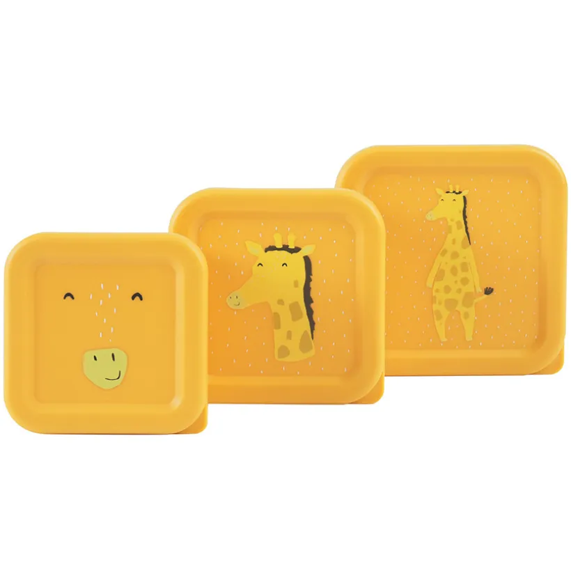 Set van 3 snackboxen Mr. Giraffe