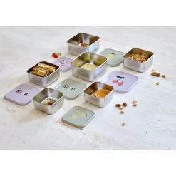 Set van 3 Snackdoosjes Inox Happy Fruit Cherry