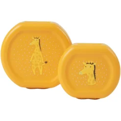 Set van 2 snackdoosjes met Clip Mr Giraffe