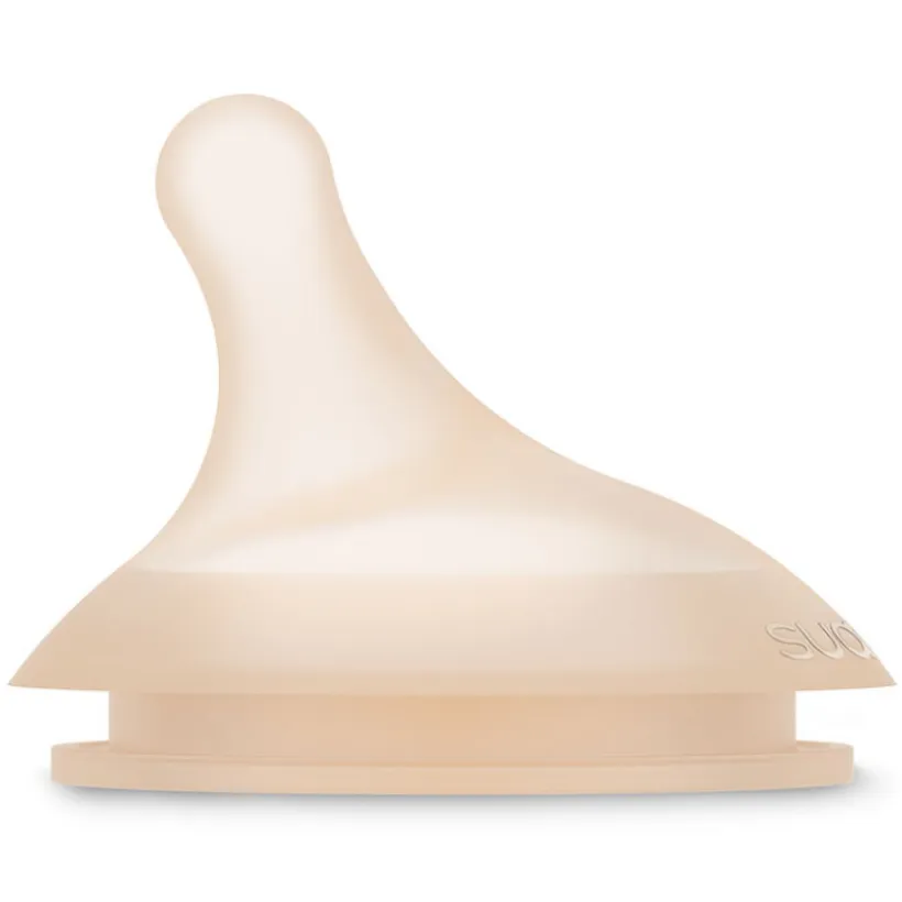 Set van 2 speciale latex voedingsspenen Zéro Zéro met trage doorstroming voor borstvoeding Suavinex