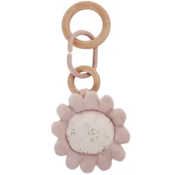 Set van 4 speelgoed voor boog Promenade Bucolique roos met fluweel soft boa, popeline en bijtring van siliconen