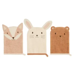 Set van 3 speelse dierenhanddoekjes