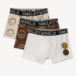 Set van 3 speelse Smiley boxershorts jongens
