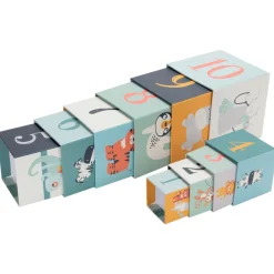 Set van 10 stapelbare nestelblokken - Happy wild