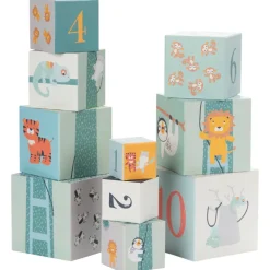 Set van 10 stapelbare nestelblokken - Happy wild