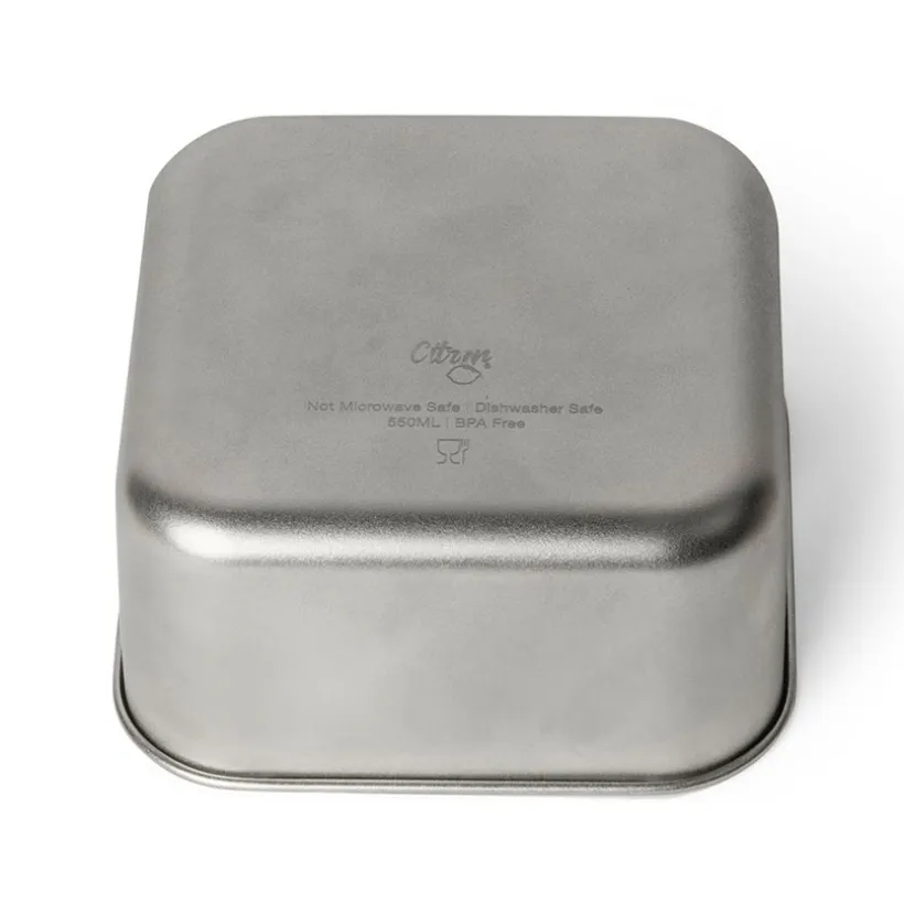Set van 3 stapelbare roestvrije lunchbox Ballerina
