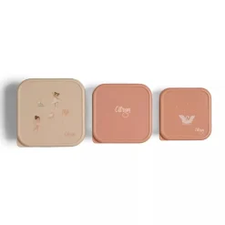 Set van 3 stapelbare roestvrije lunchbox Ballerina