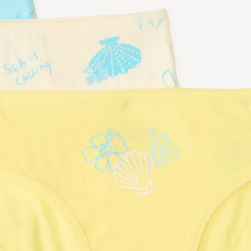 Set van 7 strandmotief onderbroeken meisjes
