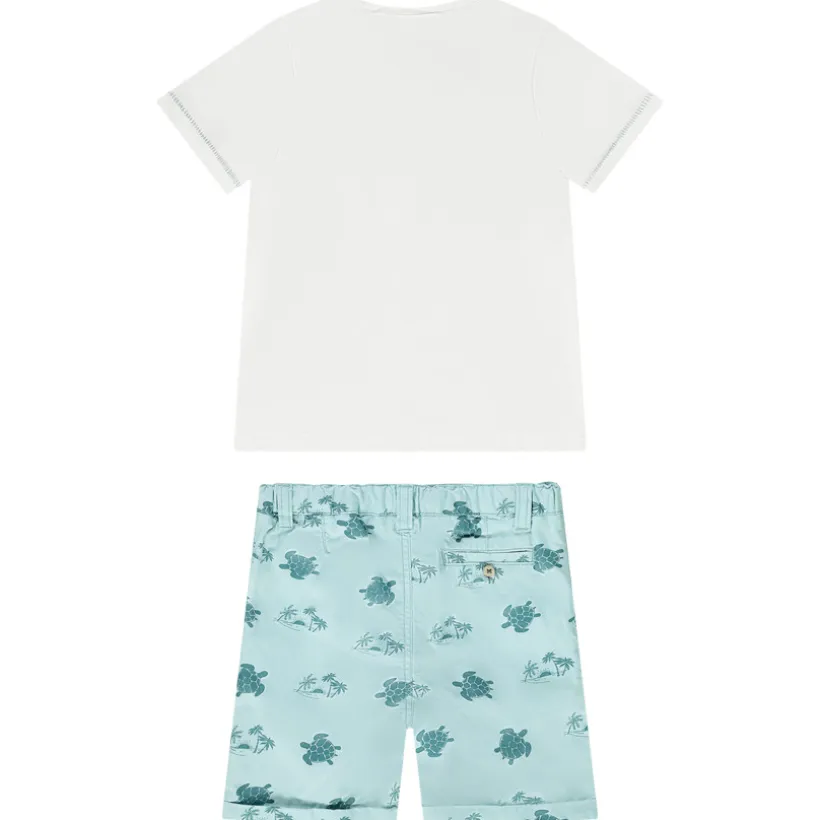 Set van 2 stukken in jersey print Hawaii voor baby jongen