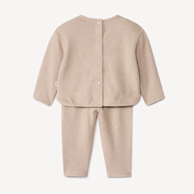 Set van 2 stukken in unicolor met een geprefabriceerde afwerking voor baby's