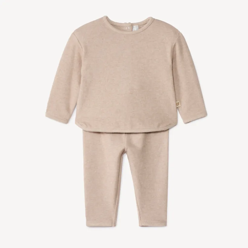 Set van 2 stukken in unicolor met een geprefabriceerde afwerking voor baby's