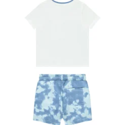 Set van 2 stukken met bermuda in tie-dye voor babyjongens