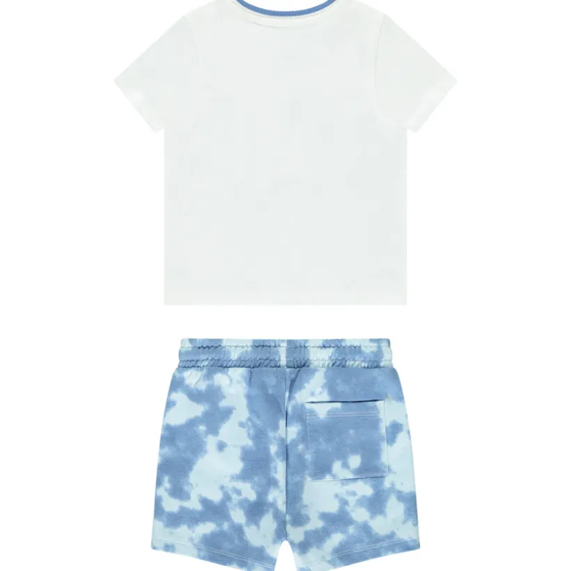 Set van 2 stukken met bermuda in tie-dye voor babyjongens