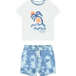 Set van 2 stukken met bermuda in tie-dye voor babyjongens