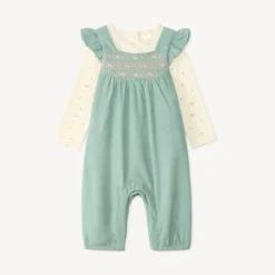 Set van 2 stukken voor babymeisjes, t-shirt en schattige salopette.