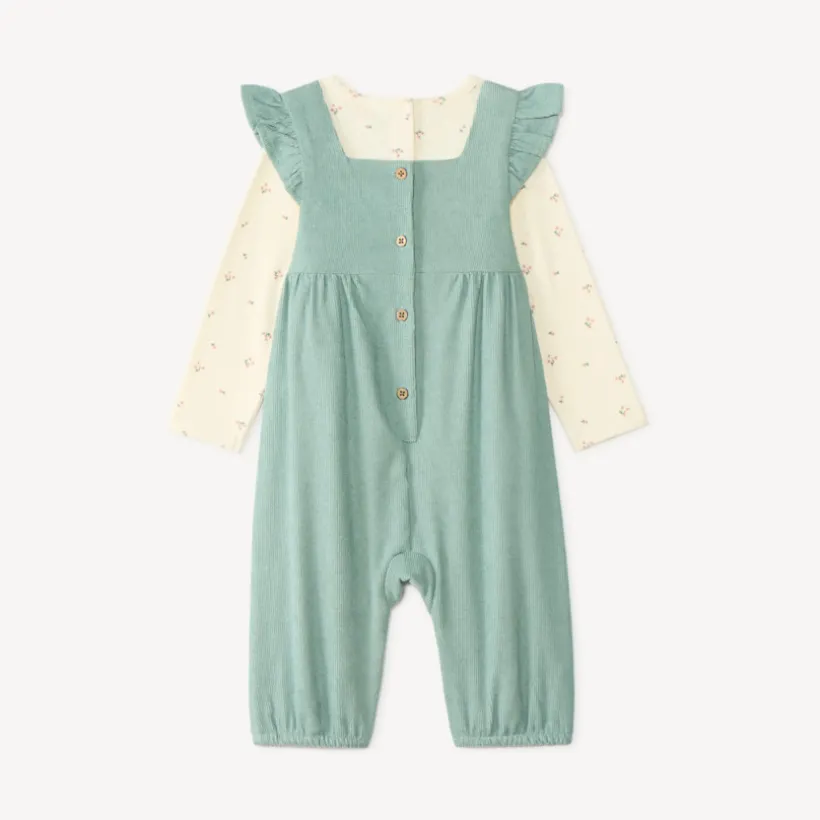 Set van 2 stukken voor babymeisjes, t-shirt en schattige salopette.