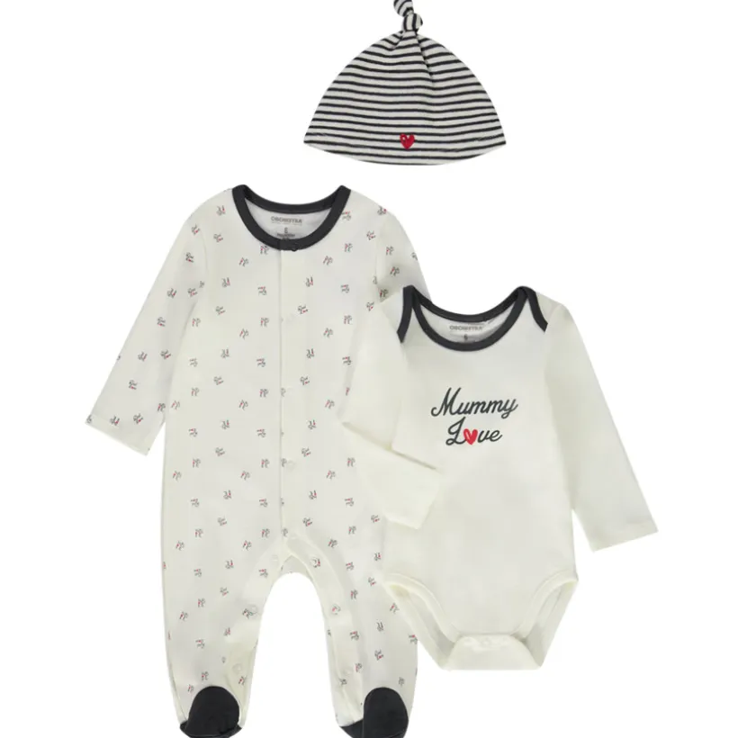 Set van 3 stuks bedrukt dad & mummy love voor baby