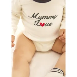 Set van 3 stuks bedrukt dad & mummy love voor baby