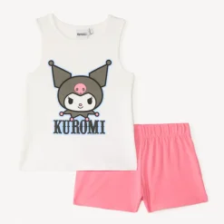 Set van 2 stuks Kuromi Hello Kitty pyjama: tanktop + short meisjes