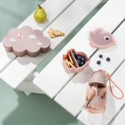 Set van 3 stuks met drinkfles en lunchbox Playground roos