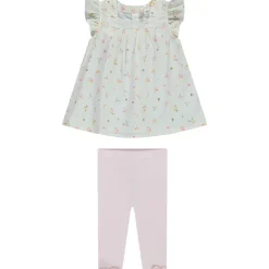 Set van 2 stuks met tuniek met bloemenprint voor babymeisje