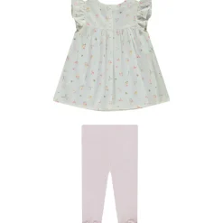 Set van 2 stuks met tuniek met bloemenprint voor babymeisje