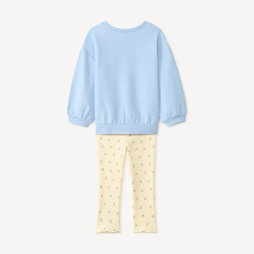 Set van sweater + legging met vlinderprint en pailletten voor babymeisjes
